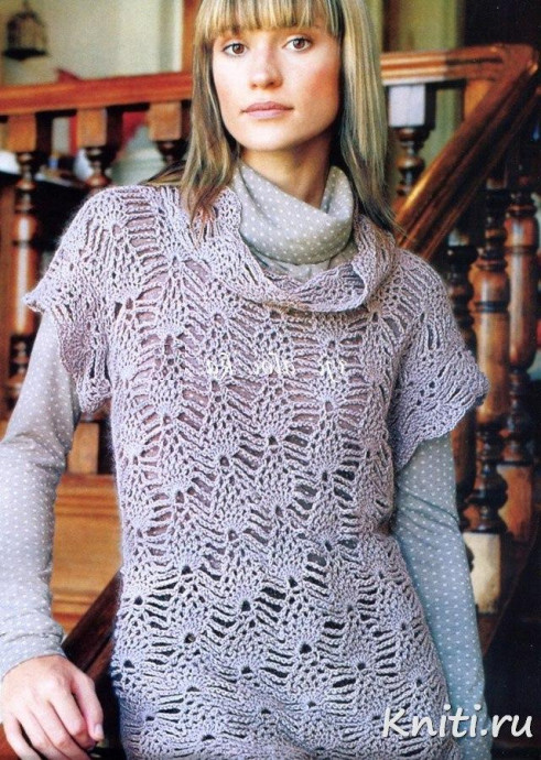 ​Crochet Pineapple Pattern Pullover