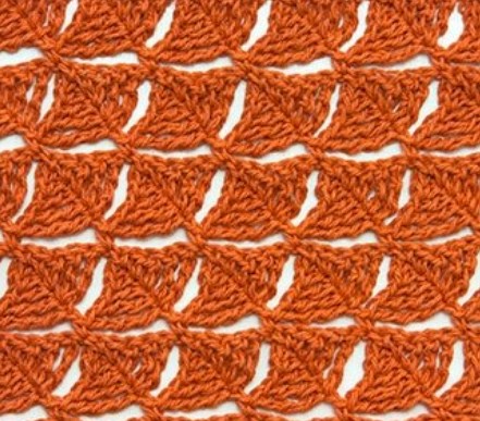 ​Diagonal Rhombs Crochet Stitch