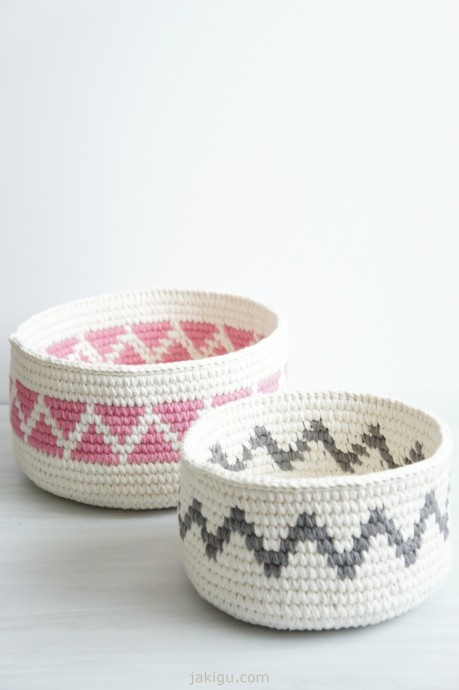 Inspiration. Crochet Baskets.