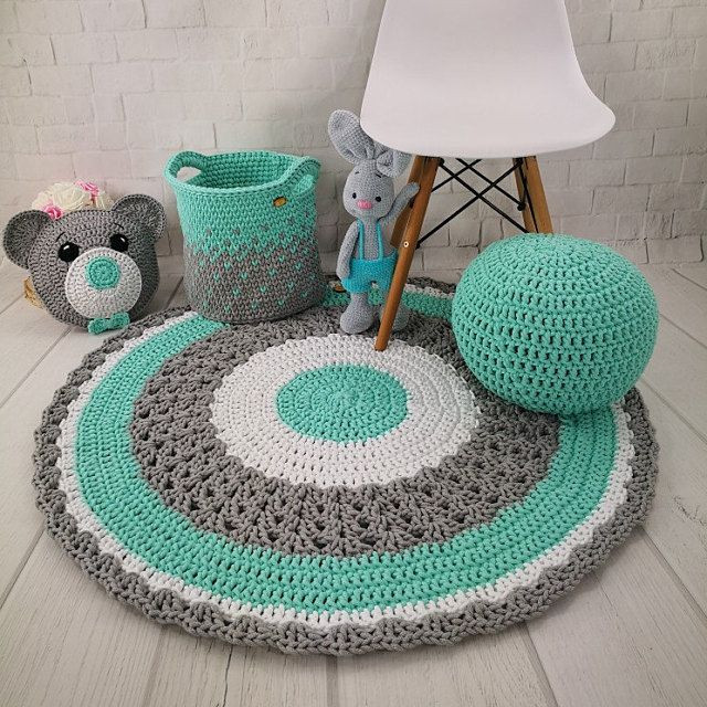 Inspiration. Crochet Rugs for Playroom.