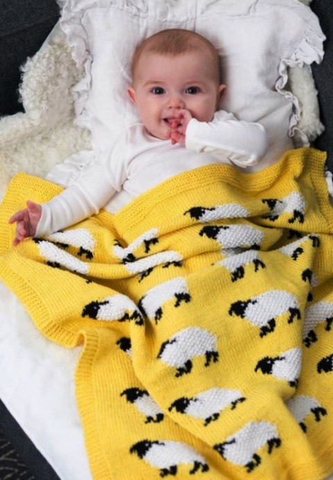 Baby Blanket with Sheep