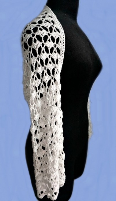 Helping our users. ​Crochet Lacy Shrug.