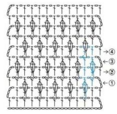 Crochet Two-Colored Beads Pattern