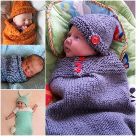 Inspiration. Knit Baby Sleeping Bags.