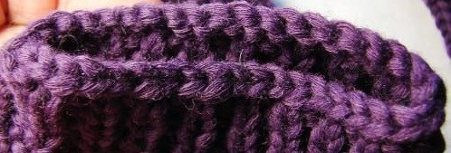 Purple Knit Mittens