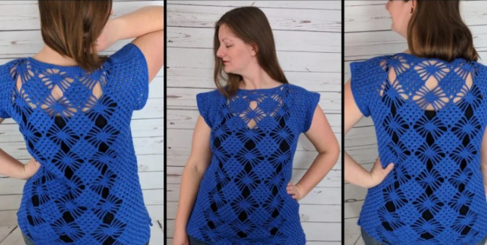 ​Crochet Blouse with Fancy Pattern