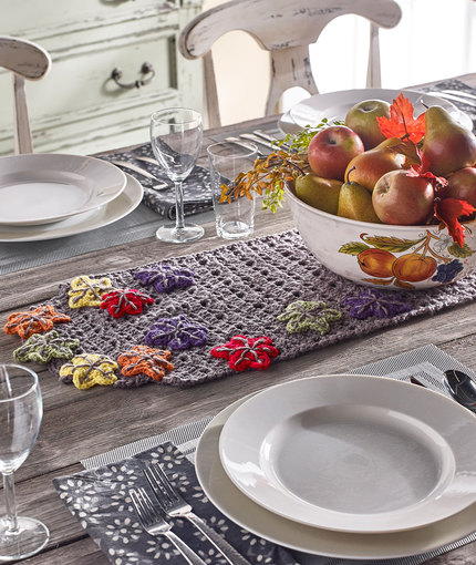 Fall Crochet Table Runner Fall Crochet Table Runner