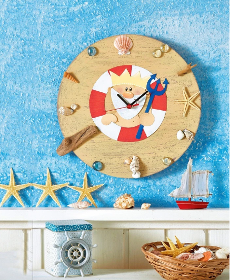 Hand-Made Neptun Wall Clock Hand-Made Neptun Wall Clock