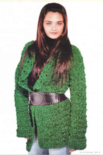 ​Crochet Green Cardigan
