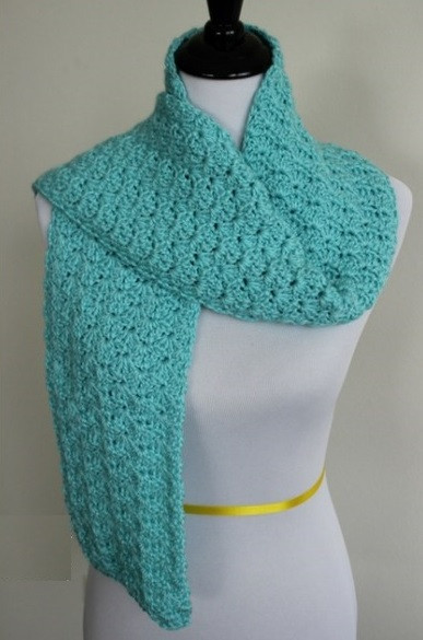 ​Crochet Scarf-Shawl with Shell Stitch