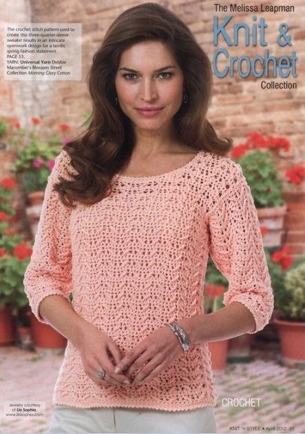 Pink Crochet Sweater