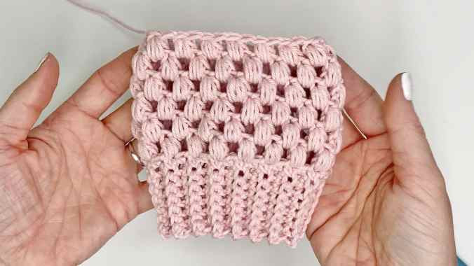 Complete Guide to Crocheting a Dust Pink Cup Cozy Using Puff Stitches Complete Guide to Crocheting a Dust Pink Cup Cozy Using Puff Stitches