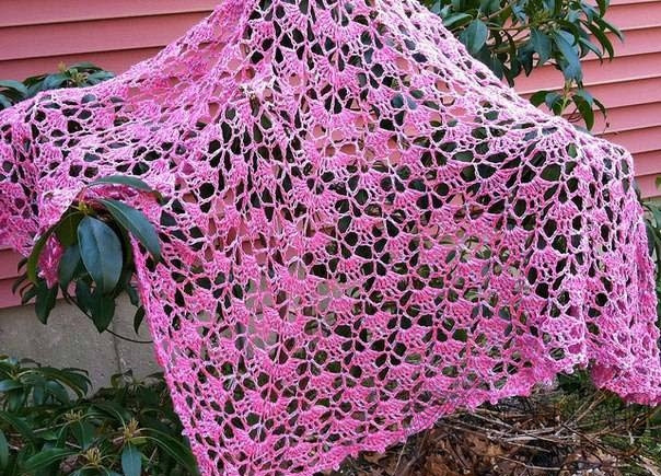 ​Crochet Purple Shawl