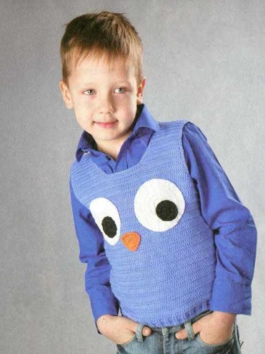 ​Crochet Vest with Owl