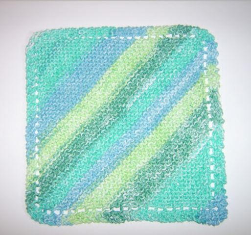 Diagonal knitting pattern