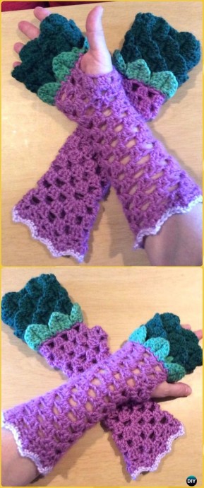 Inspiration. Crochet Fingerless Gloves.