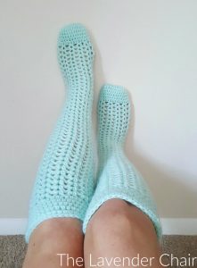 Knee High Crochet Socks