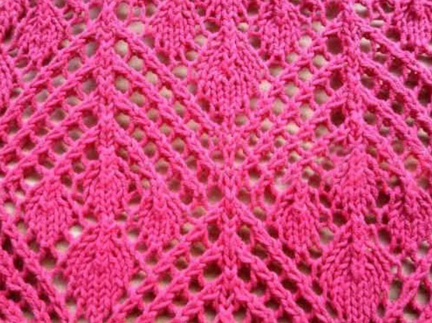 Knit Net with Leaves Stitch Knit Net with Leaves Stitch