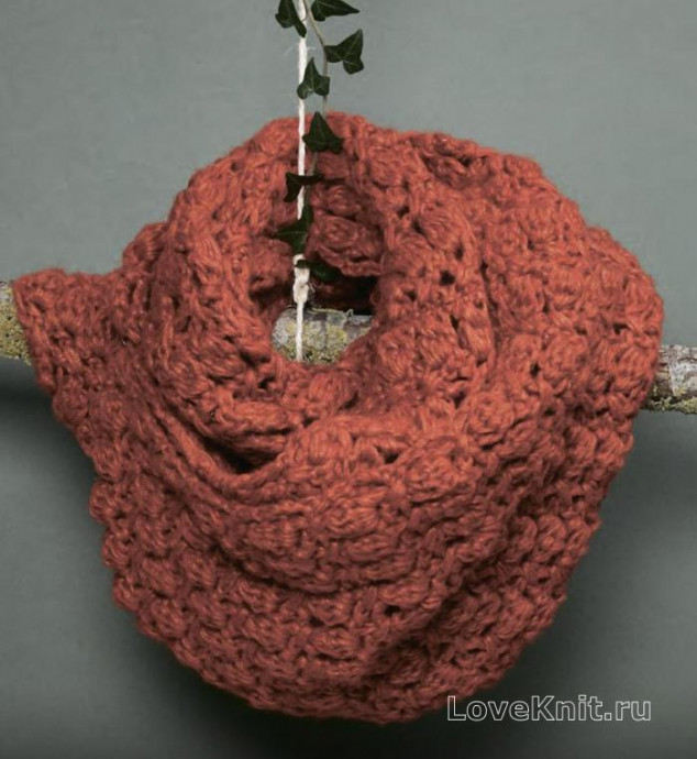​Red Crochet Cowl