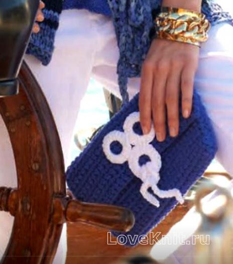 ​Crochet Blue Bag