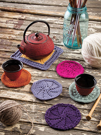 Inspiration. Knit Coasters.