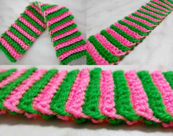 ​Two-Colored Crochet Brioche Pattern