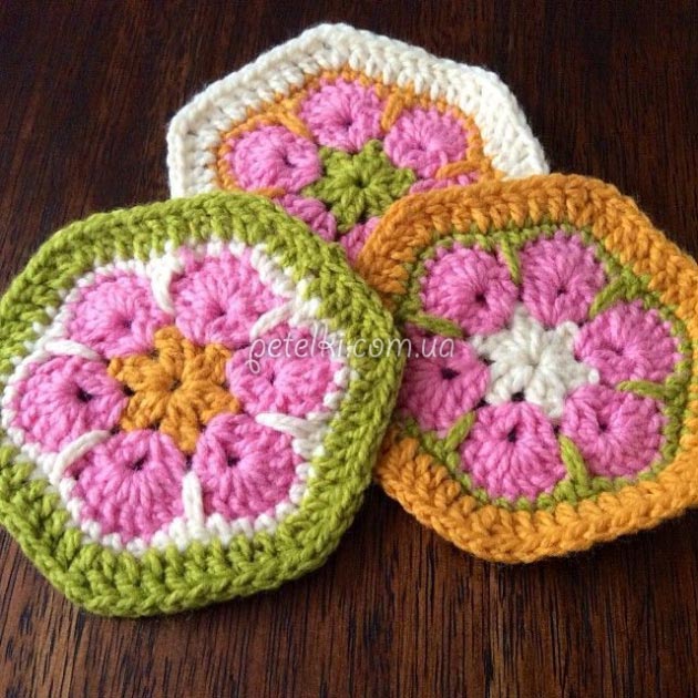 African Flower Crochet Pattern