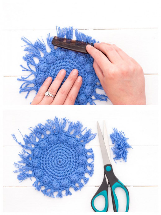 ​Crochet Coasters with Fringe