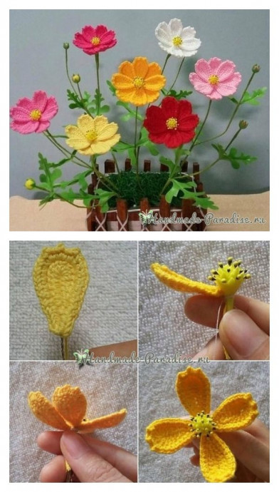 Inspiration. Crochet Spring Flowers.