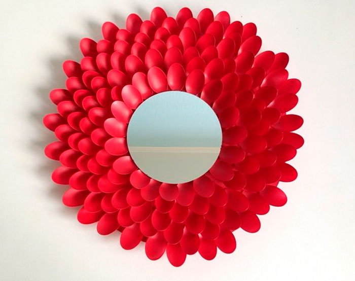 ​Mirror From Plastic Spoons
