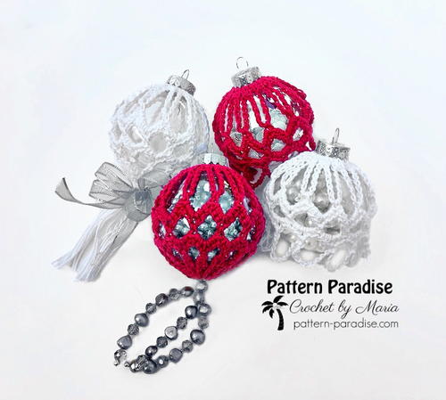 ​New Year Ball Crochet Ornaments