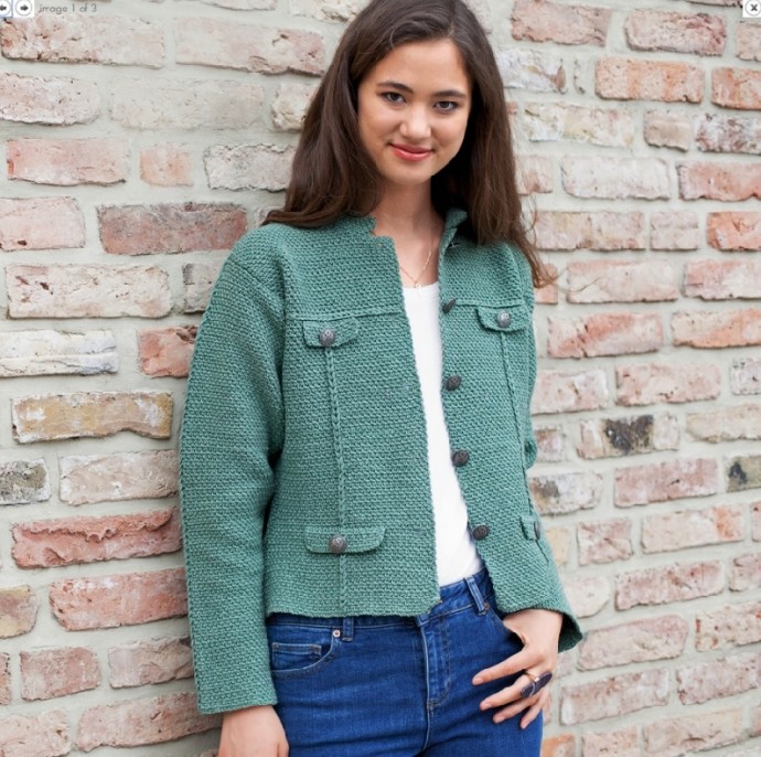 Green Grass Crochet Jacket