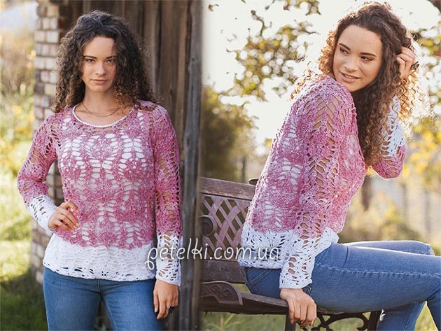 Relief Crochet Pullover