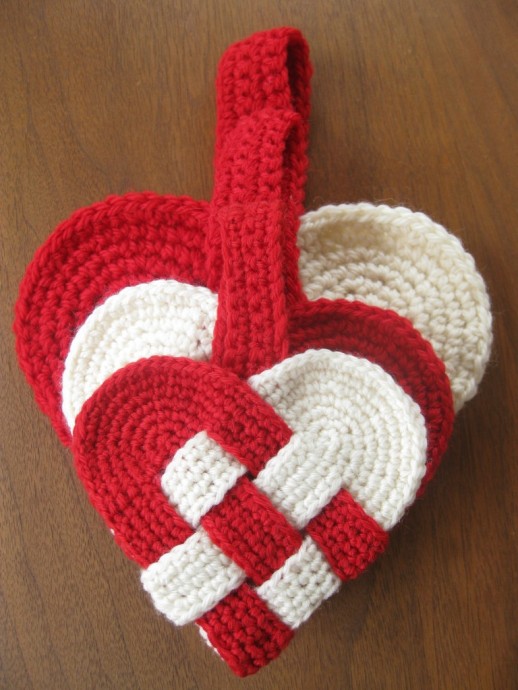 Crochet Hearts Decoration for Kitchen