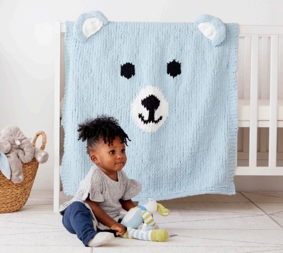 Helping our users. ​Baby Bear Knit Blanket.