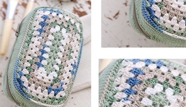 Inspiration. Knit and Crochet Beauty Bags.