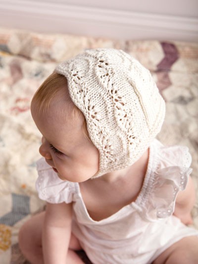 Inspiration. Knit Baby Bonnets.