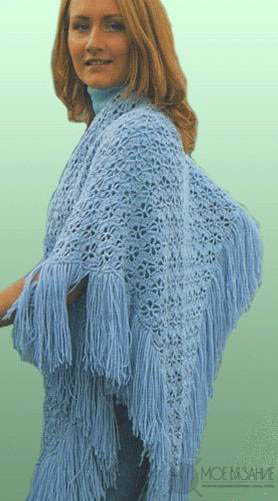​Crochet Shawl with Fringe