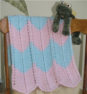Helping our users. ​Pink and Blue Baby Afghan.