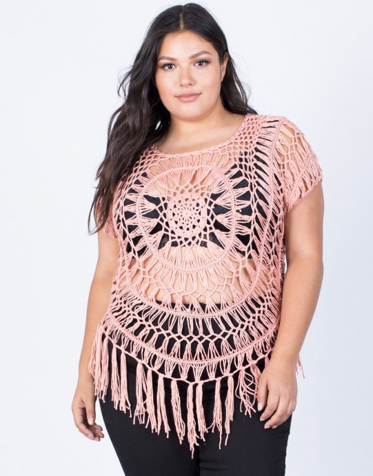 Inspiration. Crochet Plus Size Tops.