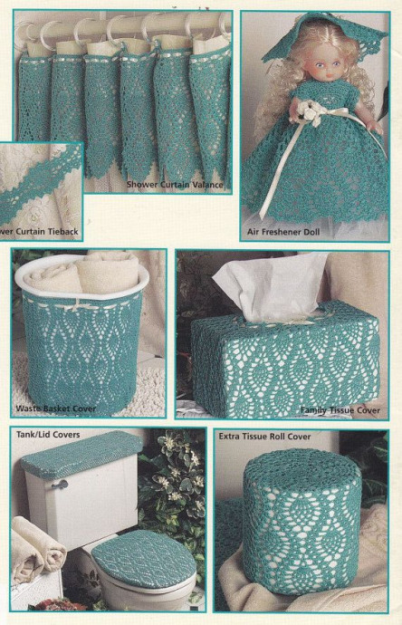 Inspiration. Crochet Bathroom Accessories.