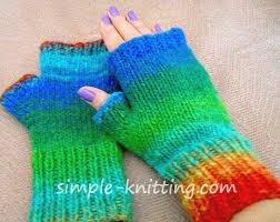 Inspiration. Knit Fingerless Gloves.