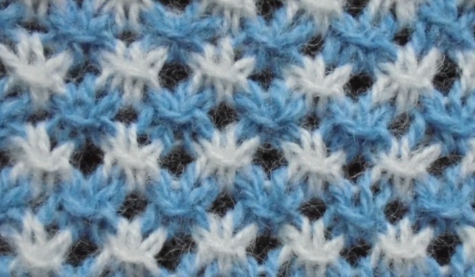 ​Two-Colored Stars Knit Stitch