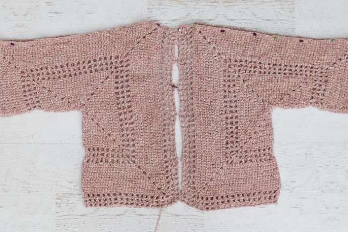 ​Velour Crochet Jacket