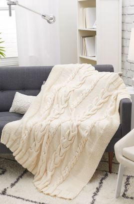 Cabled Knit Throw