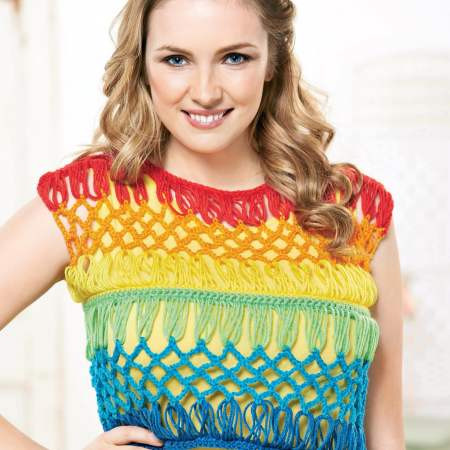 ​Crochet Rainbow Top