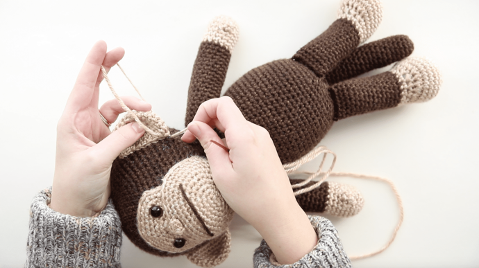 Helping our users. Funny Crochet Monkey.