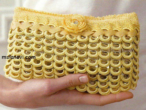 Inspiration. Knit and Crochet Beauty Bags.