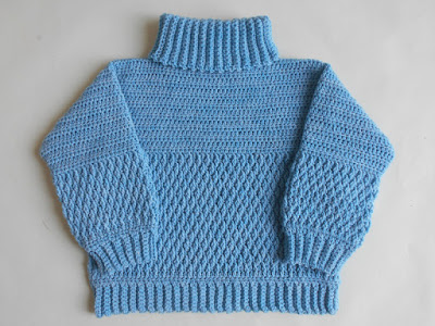 ​Crochet High Neck Pullover For Toddler