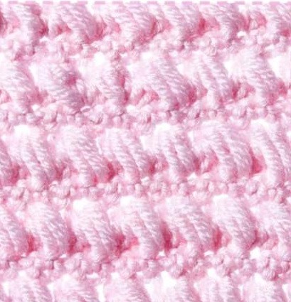 Relief Crochet Pattern of Long Stitches Relief Crochet Pattern of Long Stitches